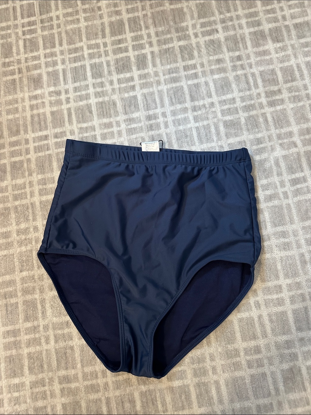 Janela Bay Women Navy High-Waist Swim Bottoms Small NWT